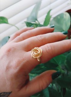 Each ring is made by hand and 100% unique Handmade Unique Flower Promise Ring, Hand Wrapped Ring For Promise, Hand Wrapped Ring For Promise Ring, Bohemian Rose Gold Rings For Gift, Hand-wrapped Promise Ring, Hand Wrapped Promise Ring, Hand Wrapped Rose Gold Ring Gift, Hand Wrapped Round Promise Ring, Bohemian Rose Gold Rings As Gift