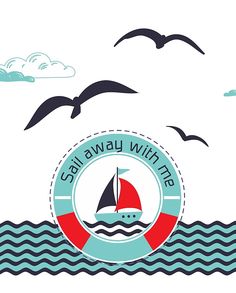 an image of a sailboat with seagulls flying above it and the words, smith way hss