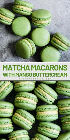 matcha macarons with mango buttercream are the perfect dessert for any occasion