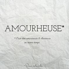 an advertisement with the words amourheise written in black ink on white paper