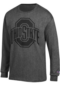 Show off your team pride in this Ohio State Buckeyes Charcoal Tonal Long Sleeve T Shirt! This The Ohio State University Long Sleeve Tee features a screen print of Ohio State tonal logo on center chest. Make sure everyone knows you root for the Buckeyes with this Charcoal The Ohio State University T Shirt. Go Buckeyes! Shoulder-to-shoulder taping, Double-needle stitched hemmed sleeves and bottom, C logo on left sleeve, Tag-free heat transfer neck label, Set in neck rib, Preshrunk, Imported, Unise Ohio T Shirts, University Tshirt, The Ohio State University, Ohio State University, Neck Label, Ohio State Buckeyes, Crew Sweatshirts, Ohio State, State University