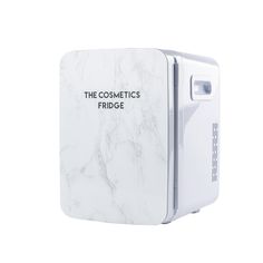 a white fridge with the words the cosmetics fridge written on it