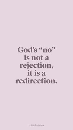 the words god's no is not a reflection, it is a redirection