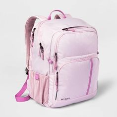 Top-load 17" Backpack Pink - Embark™ : Target Preppy Packing, School Backpack College, 45 Pounds, College Fits, Backpacks For School, College Backpack, Chain Loop, Reflective Tape, Pink Backpack