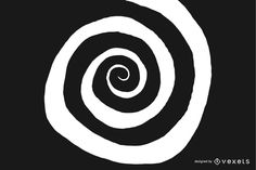 a black and white image of a spiral