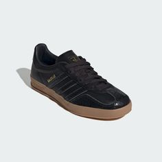 adidas Gazelle Indoor Shoes - Black | Free Shipping with adiClub | adidas US Black Gazelle Adidas Outfit, Black Gazelle, Black Gazelles, Adidas Gazelle Outfit, Black Work Shoes, Gazelle Adidas, Mens Slip On Sneakers, Adidas Gazelle Indoor, Mode Shoes