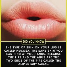 a woman's lips with the words did you know?