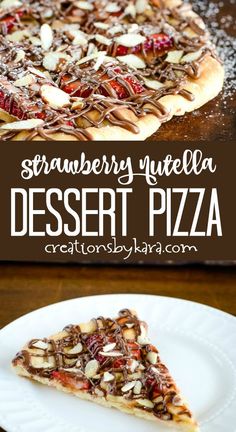 this strawberry nutella dessert pizza is so good it's ready to be eaten