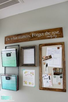 there is a sign that says do what matters forget the rest and enjoy it on the wall