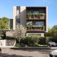 exterior architecture image of modern medium rise property development of 7 townhouses in Elwood, Melbourne designed by C.Kairouz Architects Exterior Facade Design, Basement Car Parking, Townhouse Exterior, Commercial Design Exterior, Home Exteriors, Residential Building Design