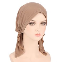 Season:Summer,Spring; Gender:Women's; Quantity:1 PC; Style:Simple; Occasion:Home,Daily; Material:Polyester; Function:Casual; Pattern:Solid / Plain Color; Listing Date:07/19/2022; Type:Turban Casual Adjustable Solid Color Turban, Casual Headwrap For Summer, Hijab Hat, Wrap Head Scarf, Inner Hijab, Fashion Female, Plain Color, Scarf Hat, Head Scarf