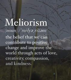 the words melorisism are written in white on a black background with tall grass