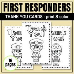 the first responders thank you cards print and color