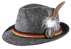 PRICES MAY VARY. Unisex Adult style. Oktoberfest hat is made with feather and three-color spiral rope. Glued with an unique embroidery barrel printing logo One size fits most. About 6.5" inner diameter, 22.8" circumference and 3.9" height German alpine hat is a good choice to traditional Germany Beer Festival and theme party Bavarian hat will make you stand out and bring a warm atmosphere to the Octoberfest Perfect match with Octoberfest costume, lederhosen costume and german beer girl costume T Wide Brim Fur Felt Top Hat For Country Events, German Hats Oktoberfest, Octoberfest Costume, German Beer Girl Costume, Felt Viking Hat, German Hat, Oktoberfest Hat, Lederhosen Costume, Bavarian Hat