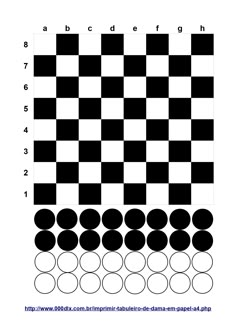 a black and white checkered board with circles