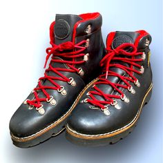 Questions? Leave A Comment Below! Vintage Hiking, Winter Rain, Rain Boots, Black Red, Black And Red, Hiking, Women Shoes, Boots, Red