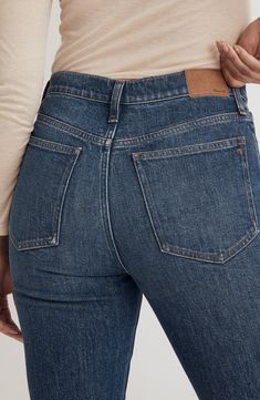 The cut: with their waist-accentuating high rise, Magic Pockets™ in front and tapered legs, these are 'mom jeans' if your mom was a '90s supermodel. The fabric: Madewell's best-selling Heritage Stretch denim has an old-school look and a touch of give for a perfectly broken-in feel 99% cotton, 1% elastane Machine wash, tumble dry Imported School Looks, Your Mom, Vintage Jeans, Tapered Legs, Stretch Denim, Nordstrom Rack, Old School, Madewell, Mom Jeans