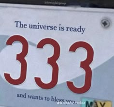 a license plate with the number 333 on it