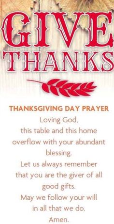 a thanksgiving card with the words give thanks