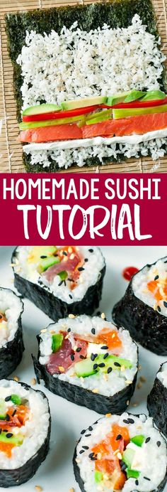 sushi is an easy and delicious appetizer to serve at any party or gathering