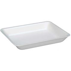 a white rectangular dish on a white background