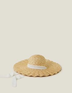 Scallop Edge Boater Hat | Hats | Accessorize Global Hats Collection, Pearl Jewelry Shop, Summer Straw Hat, Pearl Bridal Jewelry, Boater Hat, Scallop Edge, Girl With Sunglasses, Wedding Bridal Jewellery, Waterproof Jewelry