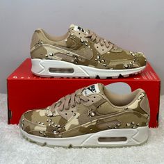 New Air Max 90 Size Women’s 8.5 Color Hemp, Light Soft Pink Sail Stitch Canvas Overlays And Plastic Accents With Desert Camo Print, Max Air Unit In Heel, Rubber Waffle Outsole Brand New, Never Worn, With Box No Lid 100% Authentic Air Max 90 Women, Nike Air Max Excee, Running Sneakers Women, Nike Waffle, Nike Models, Desert Camo, Air Max Women, Nike Air Zoom Pegasus, Nike Air Huarache