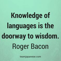 a quote from roger bacon on language