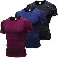 PRICES MAY VARY. ➤【Quick-Dry Compression Shirts】: Our short sleeve compression shirt men is made of ultra soft, breathable and sweat-wicking 4-way stretch superior quality fabric, enable sweat easy for air-dry to prevent clothes sticking to the body. Excellent elasticity and durability shirts are great for all day wear. ➤【Flatlock Seams & Sun Protection】: These sports baselayer t-shirts tops adopt 4-needles ergonomic flatlock seams that allows you to move better in every direction without fear o Human Muscles, Compression Shirt Men, Compression Shirts, Men's Workout, Mens Compression, Shirts Short Sleeve, Sleeve Men, Compression Shirt, Running Shirts