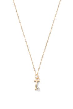 Wear your initials or spell out your favorite word with our 14K Yellow Gold Letter Necklace. Each letter is accented with a white diamond. Available in letters A-Z. It comes on an Alison Lou 14K Yellow Gold 16" Chain with an extension to 18". Due to the custom nature of this product, please allow 15 business days for production. Please note this piece is final sale. 14K Yellow Gold, Made in New York City Tan Monogram Initial Pendant Necklace, Tan Initial Pendant Necklace, Classic Tan Initial Pendant Necklace, Elegant Personalized Tan Initial Necklace, Classic Initial Necklace With Single Diamond For Anniversary, Classic Personalized Tan Initial Necklace, Classic Diamond Necklace With Initials For Formal Occasions, Classic Diamond Necklace With Initials For Formal Events, Classic Tan Personalized Initial Necklace