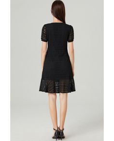 Get 10% off now! Buy L-5XL Romantic Little Black Lace Dress Vneck With Bubble Short Sleeves at cheap price online. Free stable shipping and pro custom service since 2009. Black Lace Dress, Lovely Dresses, Black Lace, Gorgeous Dresses, I Dress, Lace Dress, Beautiful Dresses, Nice Dresses, Short Sleeves