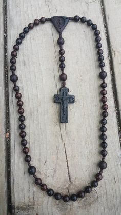 Wooden Rosary/Knotted Rosary/catholic Rosary/rosary prayers/Prayer beads/5Decade Rosary/family rosar Meditation Rosary With Wooden Beads And Cross Shape, Crucifix Rosary With 8mm Beads For Meditation, 8mm Bead Crucifix Rosary For Meditation, Wooden Beads Rosary With Crucifix As Gift, Gift Rosary With Wooden Beads And Crucifix, Handmade Cross Rosary For Blessings, Spiritual Crucifix Rosary For Blessing, Handmade Cross Rosary For First Communion, Rosary Prayers