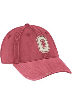 This Ohio State Buckeyes Red Adjustable Hat features a team logo patch on front. Wrangler Vintage Hat, Front embroidered team logo, Team color washed cotton twill, Distressed visor, Side Wrangler logo, Cotton, Wipe clean with cloth or cleaning kit, 4 Collegiate Cotton Hat With Flat Brim, Collegiate Style Cotton Hat With Flat Brim, Collegiate Cotton Flat Brim Hat, Red Cotton Sporty Hat, Sporty Red Cotton Hat, Collegiate Cotton Hat With Embroidered Logo, Collegiate Cotton Hats For Sports Events, Collegiate Cotton Baseball Cap With Flat Bill, Game Day Cotton Hat With Embroidered Logo