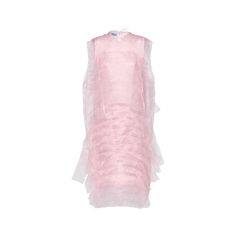 Prada technical voile overlay dress featuring an enameled metal triangle logo Round neckline Sleeveless Straight fit   Fluid silhouette Hem hits around the knee Invisible back zip  Silk/polyester Dry clean Made in Italy Prada Pink, Voile Dress, Wedding Reception Dress, Round Logo, Overlay Dress, Reception Wedding, Triangle Logo, Dress With Bow, Round Neckline