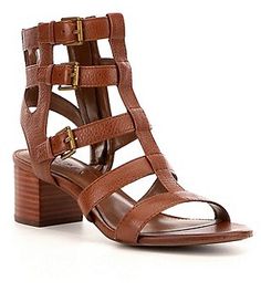 Lauren Ralph Lauren Miri Leather Three Strap Buckle Gladiator Sandals Spring Open Toe T-strap Sandals With Adjustable Straps, Chic T-strap Slingback Sandals For Spring, Chic Spring T-strap Slingback Sandals, Spring T-strap Slingback Sandals, Dillard's, Gladiator Sandals, Women's Sandals, Lauren Ralph Lauren, Women's Shoes Sandals