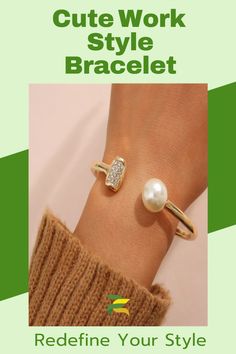 Elevate your office attire with the Modern Pearl Open Bracelet, the epitome of classy women's bracelet. This chic work style staple blends trendy work accessories with stylish work jewelry, enhancing any effortlessly chic outfit. Perfect for those who aim to dress to impress, it's a versatile addition from boardroom to casual parties. A must-have for trendy women's style, this cute summer bracelet is also an affordable jewelry choice for every fashion-forward professional. Open Bracelet, Pearl Fashion, Summer Bracelet, Summer Bracelets