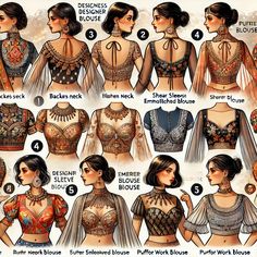 101 of Every Indian Blouse Design ever with matching Saree type Suggestion / ideas Bold Saree Look, Tassel Blouse Designs, Farewell Saree Blouse Designs, Kanjivaram Blouse Designs, Modern Blouse Designs Saree, Banarasi Blouse Design, Chiffon Saree Blouse Design, High Neck Blouse Designs, Saree Ideas