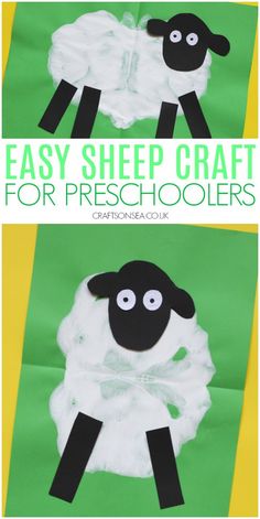 paper plate sheep craft for preschoolers to make