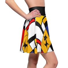 Mondrian Women's Skater Skirt, Stylish, Funky Mid Mod Hipster Clothes I love funky style and putting outfits together that are outside the box! Our Skater skirts are for all ages, and all sizes. We like to pair them along an oversized t-shirt, and dress them up or down with a hip pair of boots or kicks. A Jean Jacket should always be a staple in your wardrobe. I have several that I love to always add as an accessory to my hip look.A versatile fit skater skirt with a cozy, soft touch and a casual Playful Fitted Party Bottoms, Trendy Fitted Multicolor Skirt, Fun Fitted Party Bottoms, Multicolor Fitted Mini Skirt Casual, Fun Fitted White Bottoms, Fitted Multicolor Pleated Mini Skirt, Fitted Multicolor Maxi Skirt, Playful Multicolor Mini Skirt, Retro Multicolor Flowy Skirt