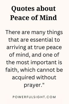 Quotes About Peace of Mind Quotes About Peace Of Mind, Quotes About Peace, Quotes To Inspire