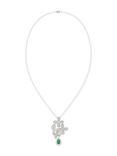 Floral White Gold Pendant Necklace | Marchesa Elegant White Gold Flower Charm Necklace, Elegant White Gold Flower Necklace, Elegant Flower-shaped Large Pendant Jewelry, Elegant Flower Shaped Large Pendant Jewelry, Elegant Floral Large Pendant Jewelry, Sterling Silver Diamond Flower Pendant Necklace, Silver Diamond Necklace With Flower Charm, Fine Jewelry Silver Necklace With Detachable Pendant, Silver Necklace With Detachable Pendant In Fine Jewelry Style