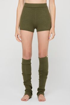 Sweater weather, any time of year. These ultra-soft, luxe rib shorts are the ultimate loungewear, with a dreamy blended knit and cutesy micro length. Our softest knit ever = luxe comfort Flattering high waist Encased soft elastic waistband 2. 5 inch micro inseam Relaxation, but make it cute | Drina Luxe Shortie Shorts in Spruce Luxe Lounge, Ribbed Shorts, Spiritual Gangster, Bottom Clothes, Sweater Weather, Tank Dress, Soft Knits, Sweater Jacket, Short Pants