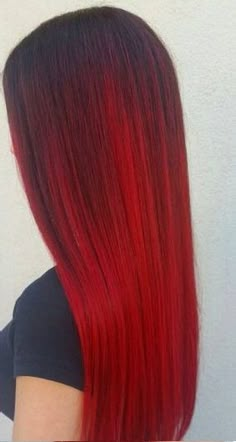 Red ombré Beautiful Red Hair Color, Wild Hair Color, Curly Color, Brown Ombre Hair, Beautiful Red Hair, Long Red Hair, Red Ombre