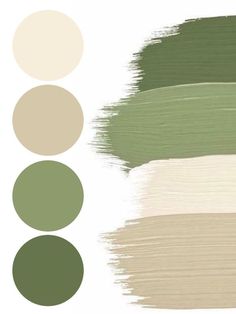 green and white paint swatches with different shades