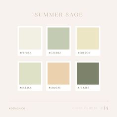 the color palette for summer sage