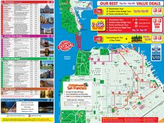 a map with many different locations and names for the tourist attractions in toronto, ontario