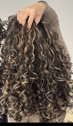 Hair Colours Curly Hair, Chocolate Curly Hair Highlights, Black With Blonde Highlights Curly Hair, Highlights On Wavy Curly Hair, Streaky Highlights Curly Hair, Light Highlights Curly Hair, Half Head Pintura Highlights Curly Hair, Hair Color Ideas Curly Natural Curls