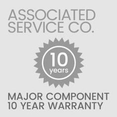 the logo for an associated service company, which has 10 year warrant and is also available in