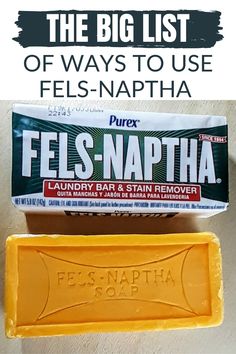 two bars of fels - naptha soap next to each other