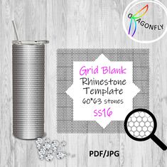 SS16 (4mm) 60*63 stones You are purchasing a PDF pattern to be printed and followed while placing rhinestones onto your tumbler. You are not adhering the pattern itself to a tumbler it is merely something you are following. You are purchasing a PDF pattern to make a rhinestone tumbler using honeycomb pattern.It is created to use ss16 rhinestones in the grid layout. The pattern template is meant as a guideline only. Before beginning, it is recommended that you measure your tumbler to ensure the a Rhinestone Designs Pattern, Rhinestone Tumbler, Pattern Template, Tumbler Template, Cup Ideas, Grid Layouts, Grid Paper, Honeycomb Pattern, Rhinestone Designs